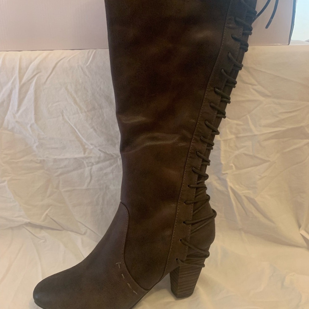 Report Brown Knee High Boots